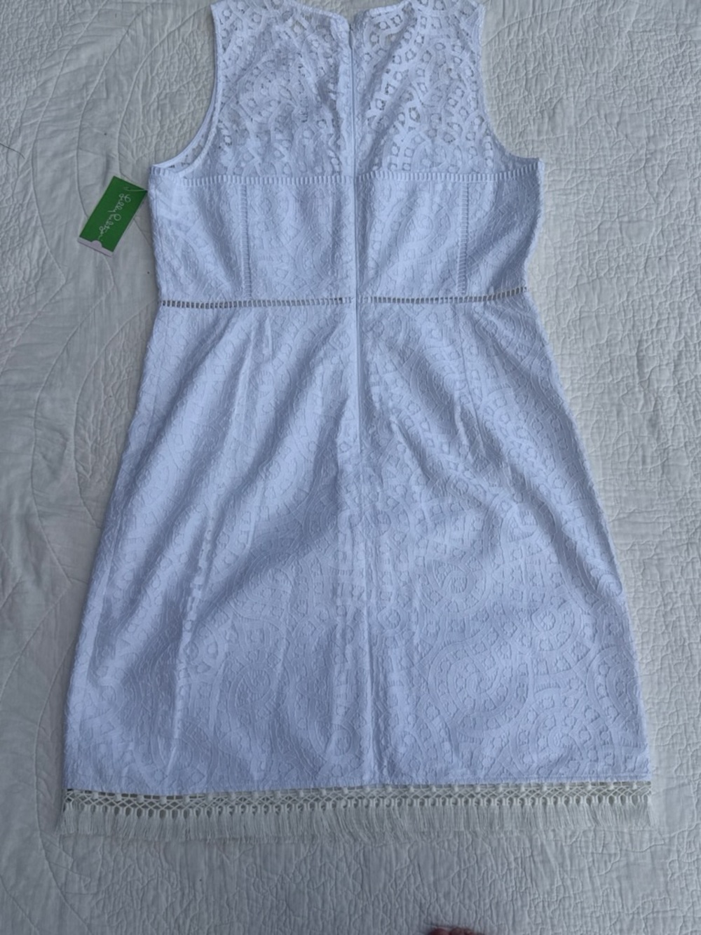 Lilly Pulitzer White Sleeveless Eyelet Lace Dress